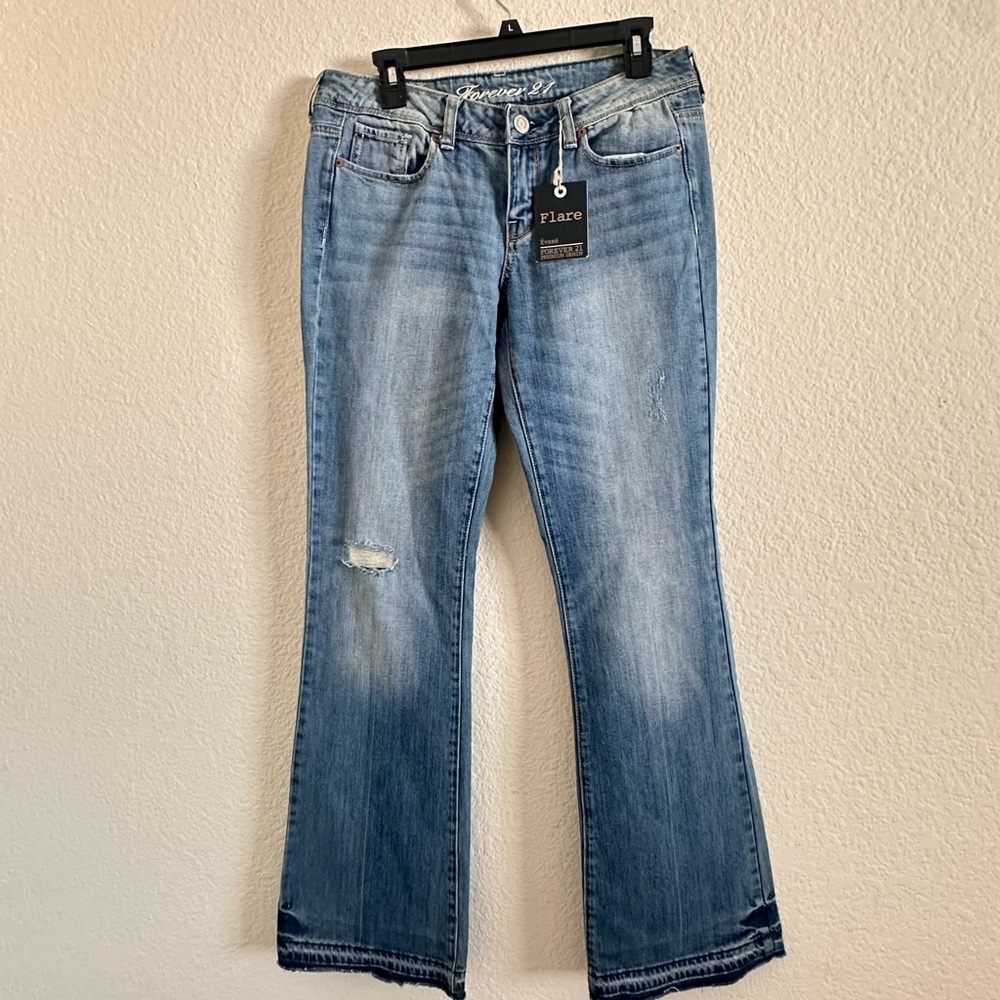 Forever 21 Light Blue Flare  boot cut Jeans pants 29x34 long